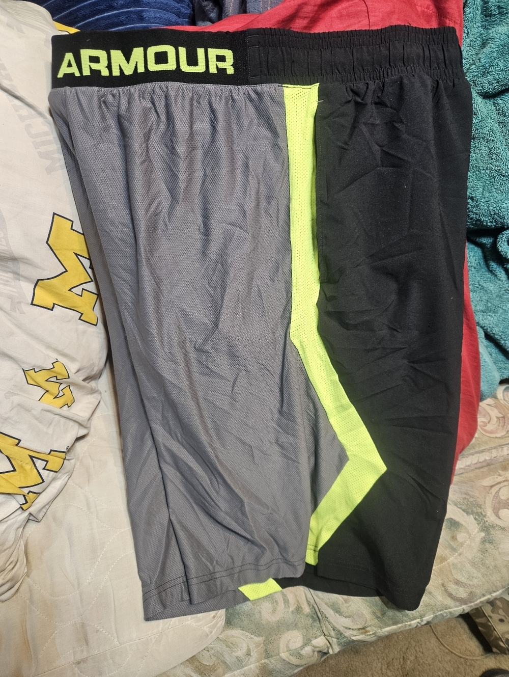 Mens Under Armour Tri Color Basketball Shorts